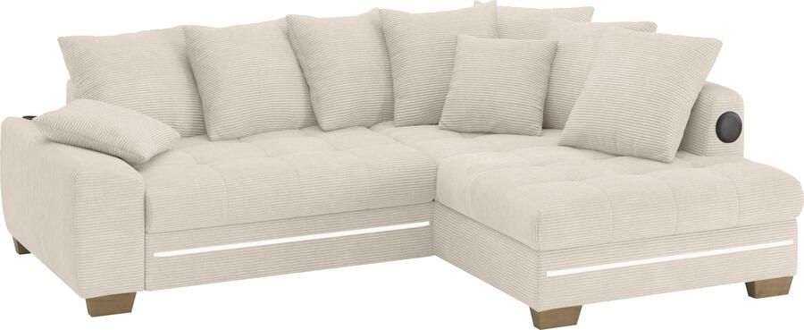 Mr. Couch Hoekbank Nikita II L-vorm met koudschuim rgb-led geluidssysteem optioneel met bed bedlade - Foto 4