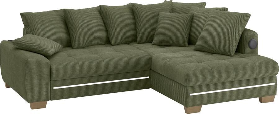 Mr. Couch Hoekbank Nikita II L-vorm met koudschuim rgb-led geluidssysteem optioneel met bed bedlade - Foto 4