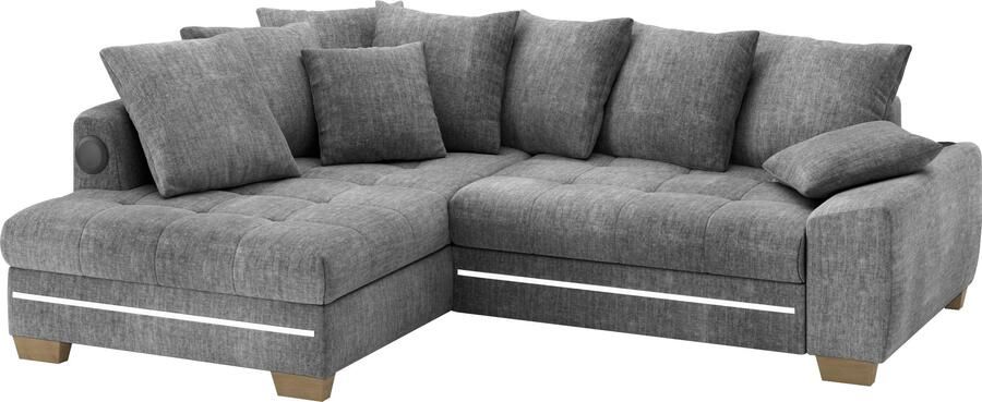 Mr. Couch Hoekbank Nikita II L-vorm met koudschuim rgb-led geluidssysteem optioneel met bed bedlade - Foto 4