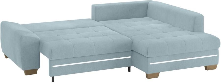 Mr. Couch Hoekbank Nikita II L-vorm met koudschuim rgb-led-verlichting optioneel met bed bedlade - Foto 3