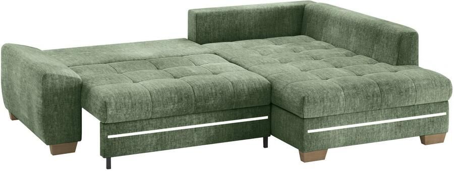 Mr. Couch Hoekbank Nikita II L-vorm met koudschuim rgb-led-verlichting optioneel met bed bedlade - Foto 3