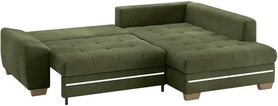 Mr. Couch Hoekbank Nikita II L-vorm met rgb-led verlichting optioneel met bed bedlade koudschuim - Foto 3