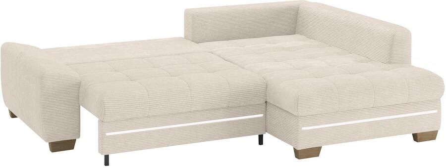 Mr. Couch Hoekbank Nikita II L-vorm met koudschuim rgb-led-verlichting optioneel met bed bedlade - Foto 3