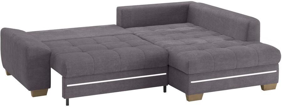 Mr. Couch Hoekbank Nikita II L-vorm met koudschuim rgb-led-verlichting optioneel met bed bedlade - Foto 3