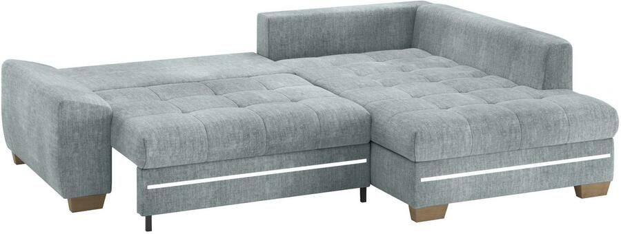 Mr. Couch Hoekbank Nikita II L-vorm met rgb-led verlichting optioneel met bed bedlade koudschuim - Foto 3