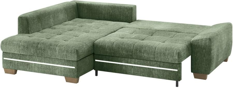 Mr. Couch Hoekbank Nikita II L-vorm met rgb-led verlichting optioneel met bed bedlade koudschuim - Foto 3