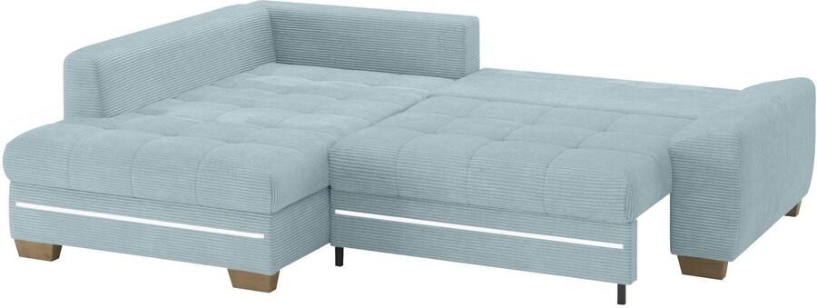 Mr. Couch Hoekbank Nikita II L-vorm met koudschuim rgb-led-verlichting optioneel met bed bedlade - Foto 3