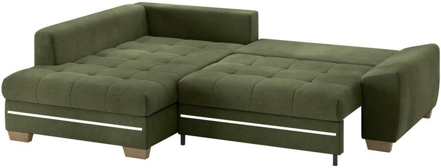 Mr. Couch Hoekbank Nikita II L-vorm met koudschuim rgb-led-verlichting optioneel met bed bedlade - Foto 3