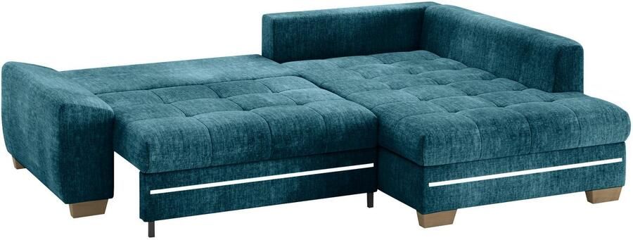 Mr. Couch Hoekbank Nikita II L-vorm met koudschuim rgb-led-verlichting optioneel met bed bedlade - Foto 3