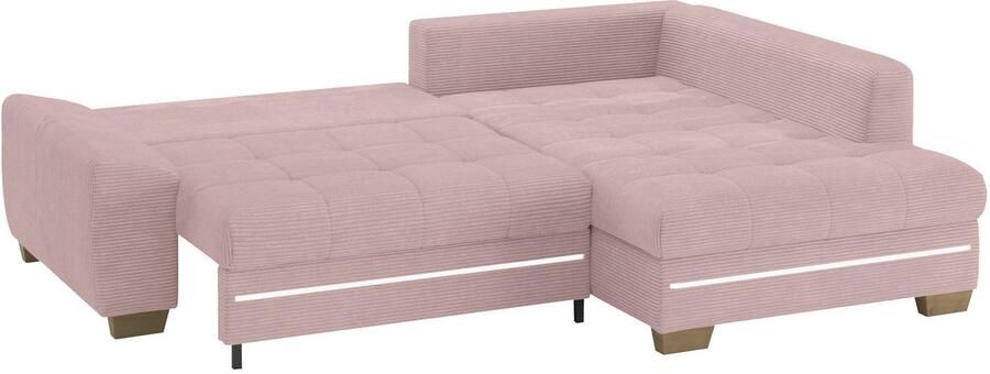 Mr. Couch Hoekbank Nikita II L-vorm met koudschuim rgb-led-verlichting optioneel met bed bedlade - Foto 3