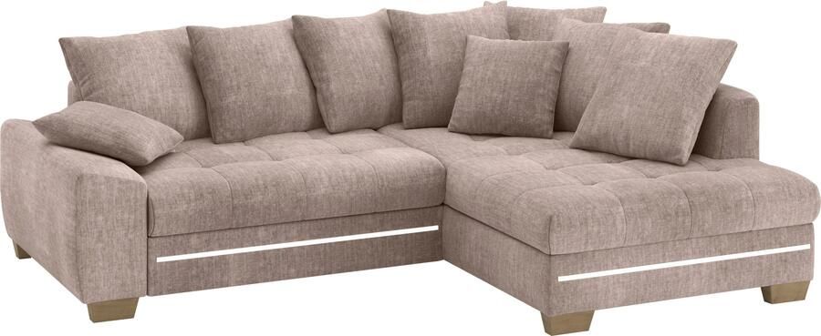 Mr. Couch Hoekbank Nikita II L-vorm met rgb-led verlichting optioneel met bed bedlade koudschuim - Foto 3