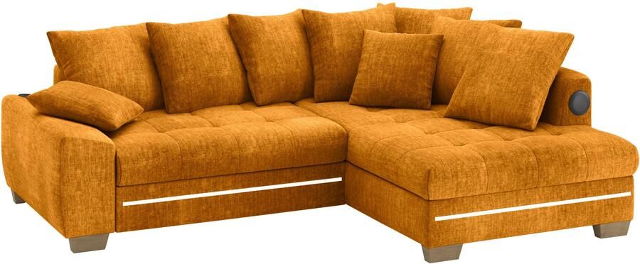 Mr. Couch Hoekbank Nikita II L-vorm RGB-LED Bluetooth-geluidssysteem optioneel met bed bedlade - Foto 4