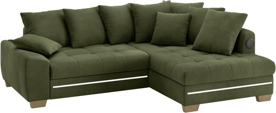 Mr. Couch Hoekbank Nikita II L-vorm RGB-LED Bluetooth-geluidssysteem optioneel met bed bedlade - Foto 4