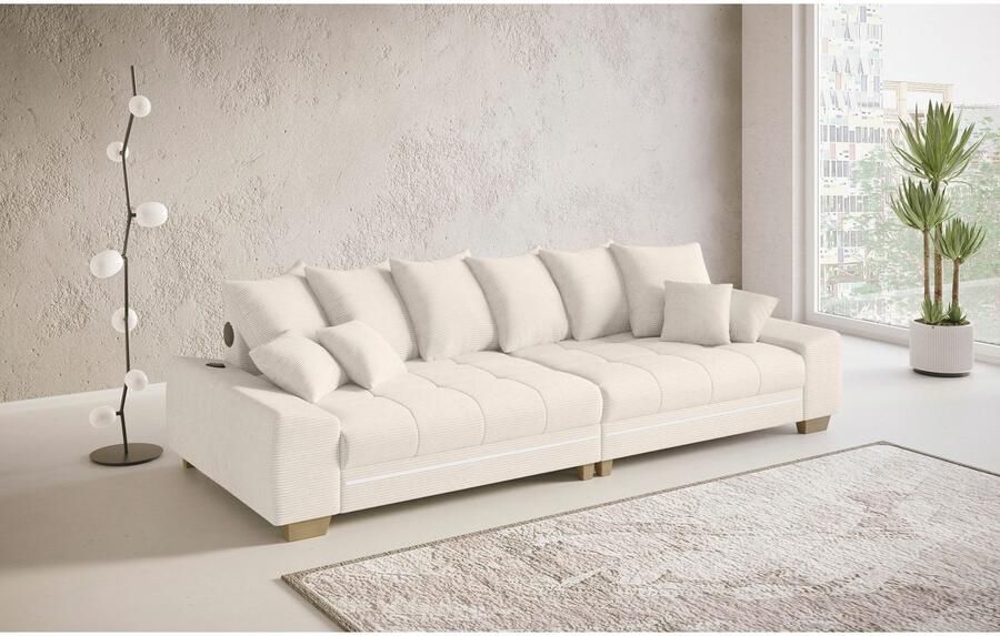 Mr. Couch Megabank Nikita II met rgb-led bluetooth-geluidssysteem koudschuim