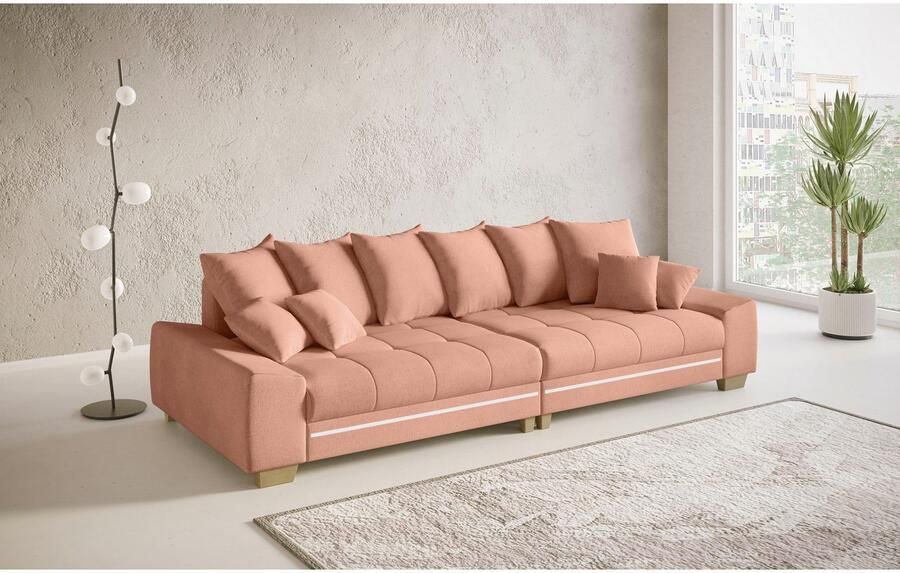 Mr. Couch Megabank Nikita II met rgb-led-verlichting koudschuim bekleding tot 140 kg belastbaar