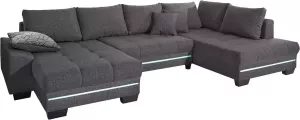 Mr. Couch Zithoek Nikita 2 Naar keuze met koudschuim (140 kg belasting zitting) met RGB-ledverlichting bluetooth-geluidssysteem en slaapfunctie