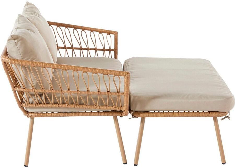 My Flair Ligstoel Mariane inclusief hocker (set) - Foto 3