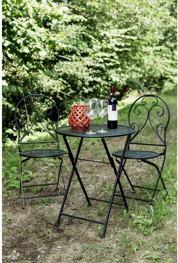 My Flair Stoel gemaakt van metaal (set 3 stuks) - Foto 4