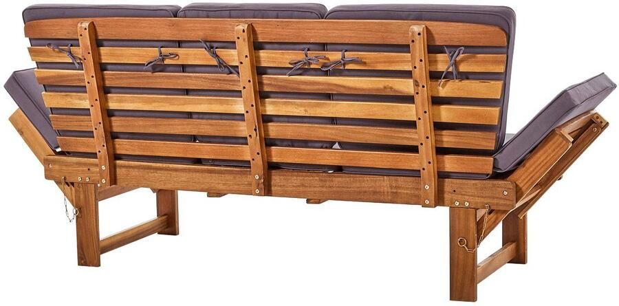 My Flair Tuin loungebank Rügen met uitklapbare tafel en variabele armleuningen - Foto 5