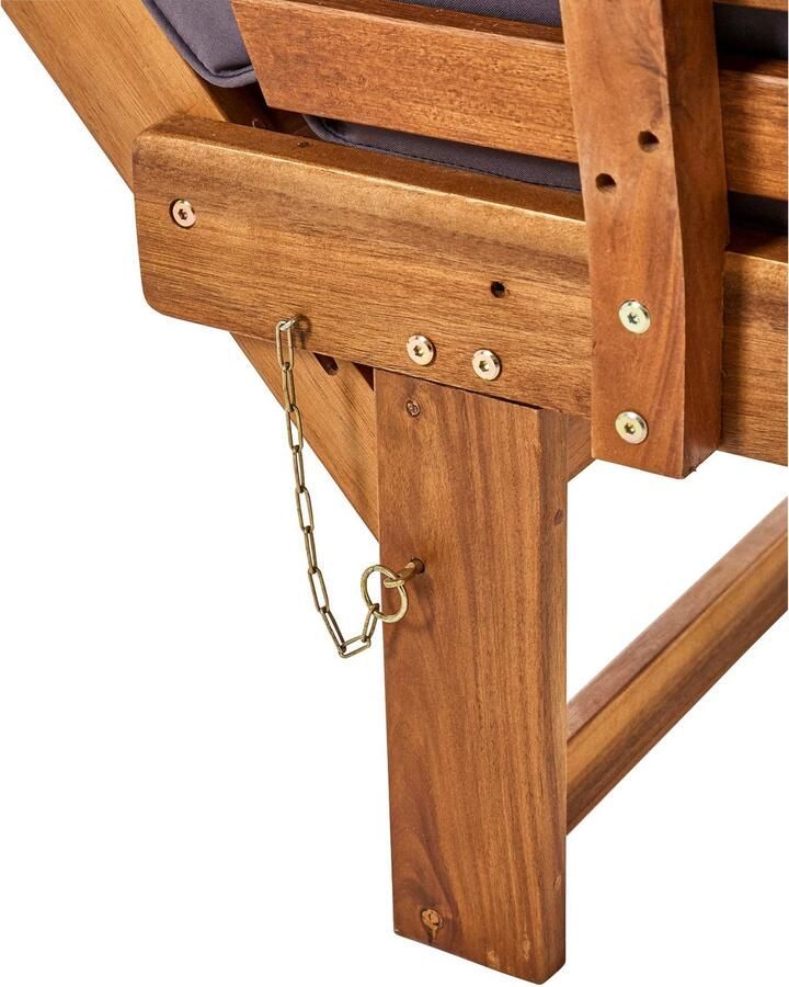 My Flair Tuin loungebank Rügen met uitklapbare tafel en variabele armleuningen