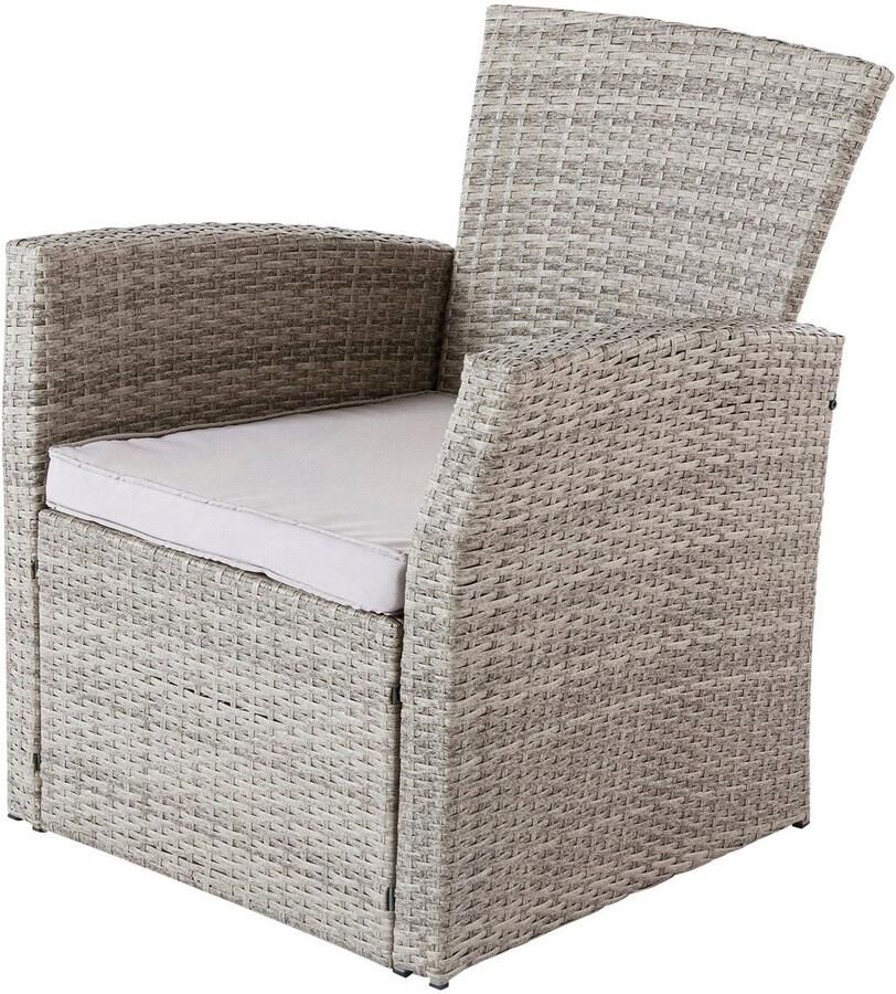 My Flair Tuinset 1 bank 2 fauteuils 1 tafel (4-delig)