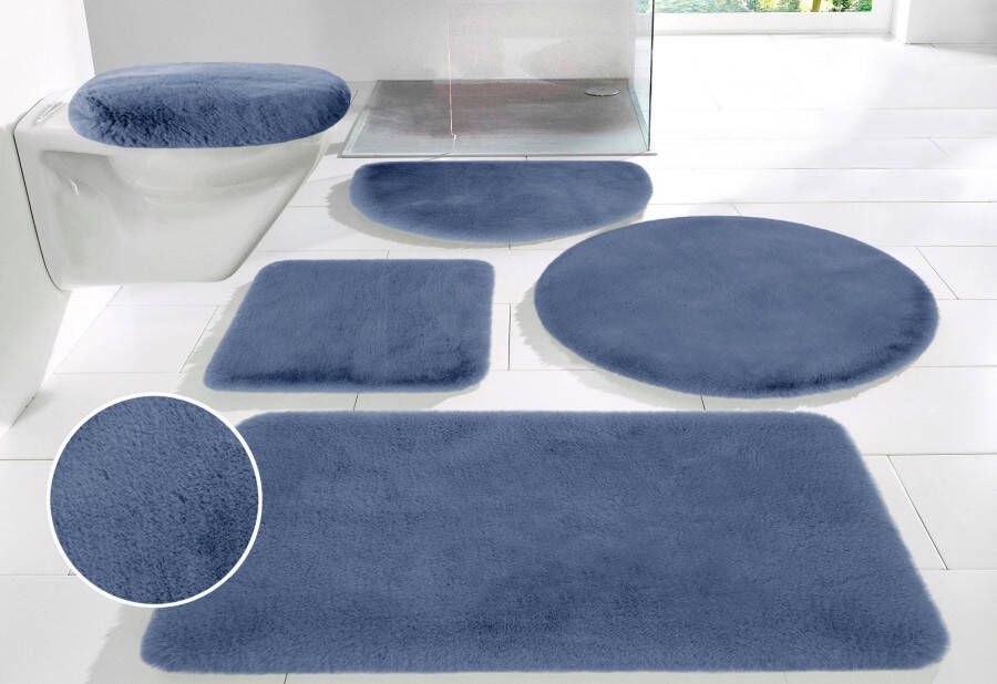 My home Badmat Rabbit badmatten badmat badkamer tapijt Konijnenbont-gevoel badmat rechthoekig rond & als 3-delige set - Foto 4