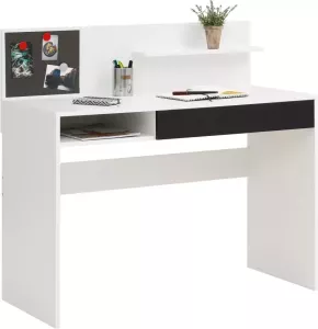 My home Bureau Magnet inclusief een magneetbord een groot werkoppervlak met lade en plank in twee verschillende kleurvarianten breedte 110 cm