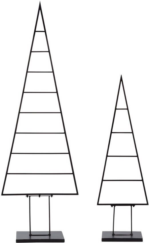 My home Deco-boom Maischa kerstdecoratie van metaal Kerstboom voor individuele decoratie (set 2 stuks) - Foto 7