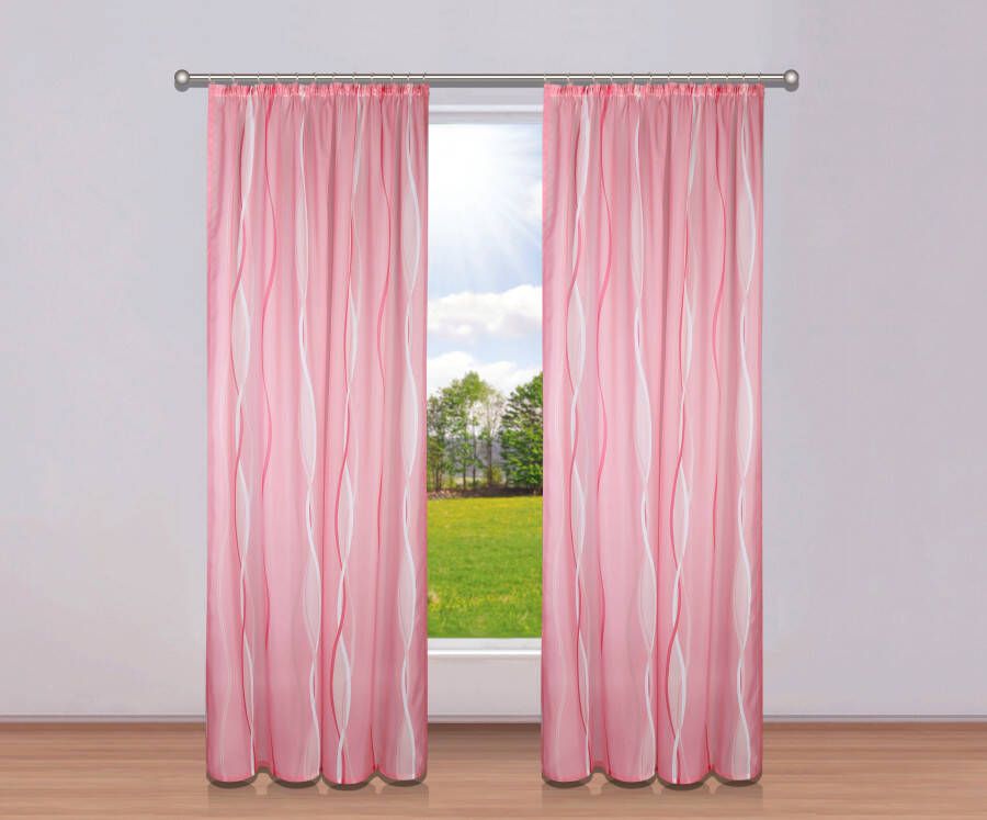 My home Gordijn Dimona set van 2 transparant voile polyester (2 stuks) - Foto 6
