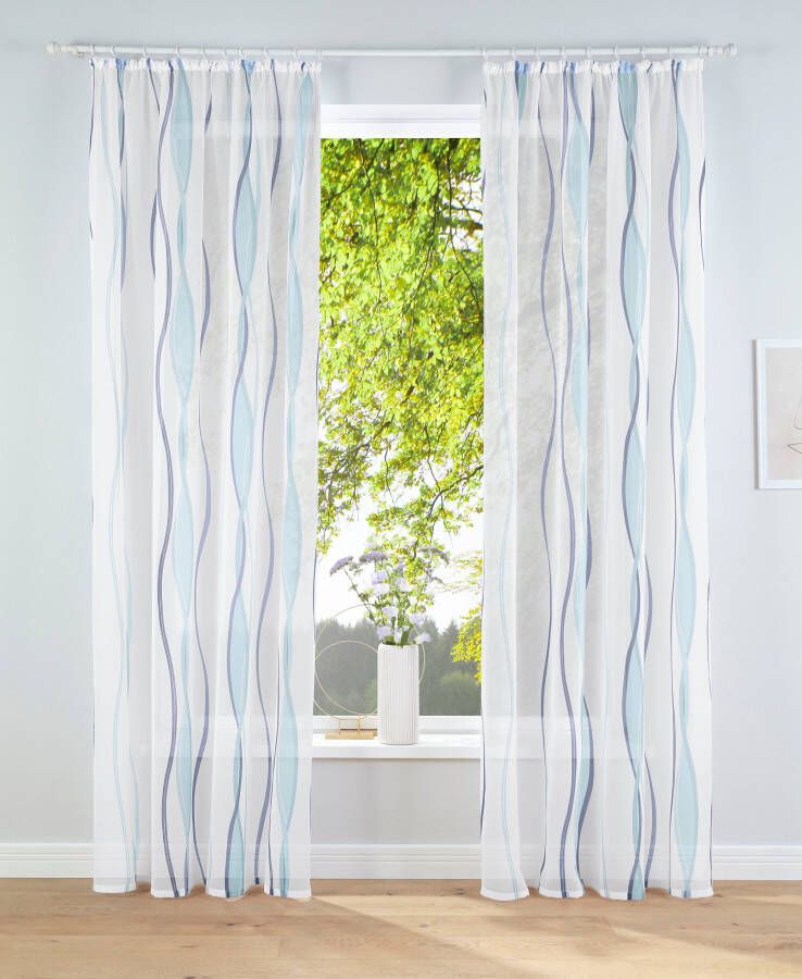 My home Gordijn Dimona 2-pack bestseller polyester golven (2 stuks) - Foto 1