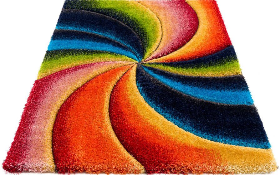 My home Hoogpolig vloerkleed BALDO met een met de hand gesneden reliëfpatroon multicolour gemakkelijk in onderhoud elegant - Foto 9