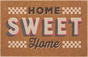 My home Mat Home sweet Home multicolour met tekst met tekst kokos-look robuust gemakkelijk in onderhoud antislip