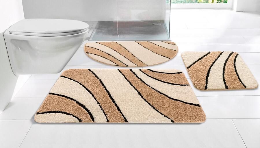 My home Badmat Anna badmat badkamer tapijt Badkleed hoog-laag effect modern zacht golven (1 stuk) - Foto 11