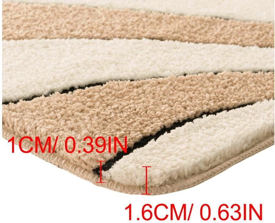 My home Badmat Anna badmat badkamer tapijt Badkleed hoog-laag effect modern zacht golven (1 stuk) - Foto 7