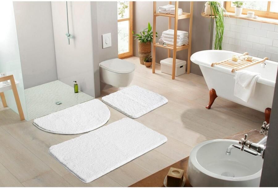 My home Badmat Inga badkamer tapijt badmat effen kleur zacht verkrijgbaar in halfrond en rechthoekig (1 stuk) - Foto 8