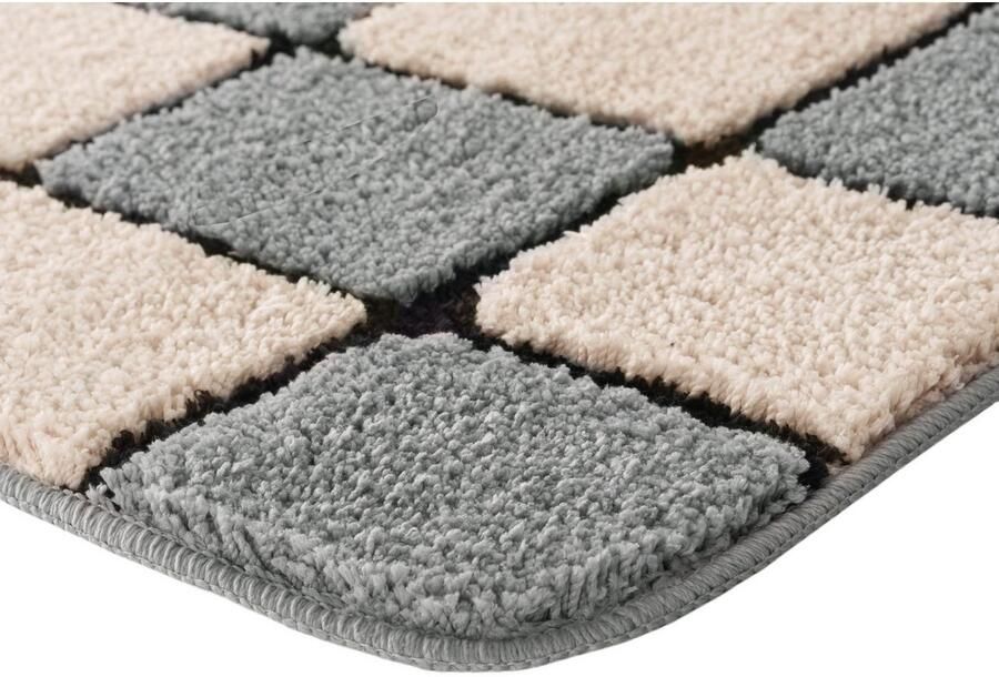 My home Badmat Melli Badkleed met patroon geruite badmat (1 stuk) - Foto 11