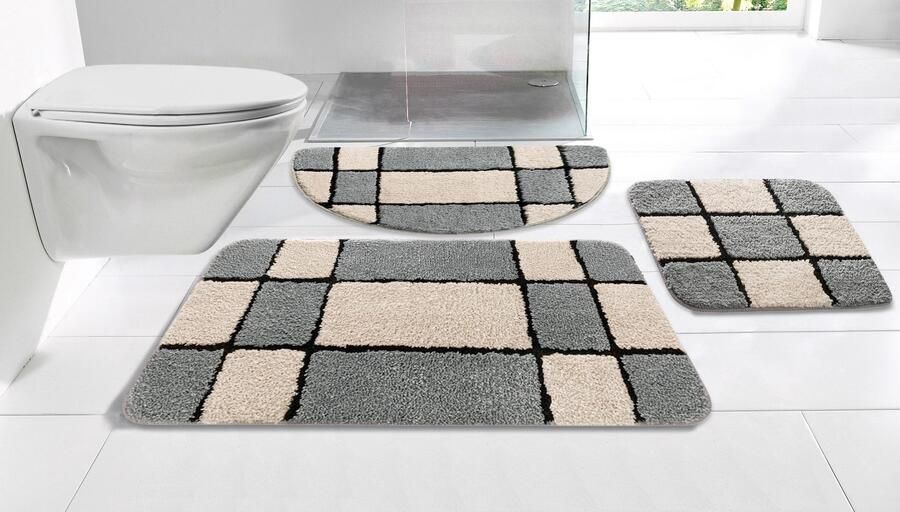 My home Badmat Melli Badkleed met patroon geruite badmat (1 stuk) - Foto 14