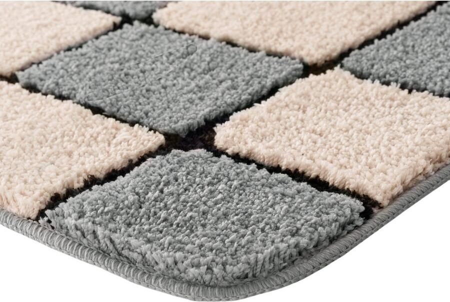 My home Badmat Melli Badkleed met patroon geruite badmat (1 stuk) - Foto 11