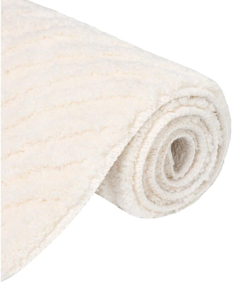 My home Badmat Ognon Scandi Boho modern patroon Badkleed uni-kleuren hoog-laag effect (1 stuk) - Foto 5