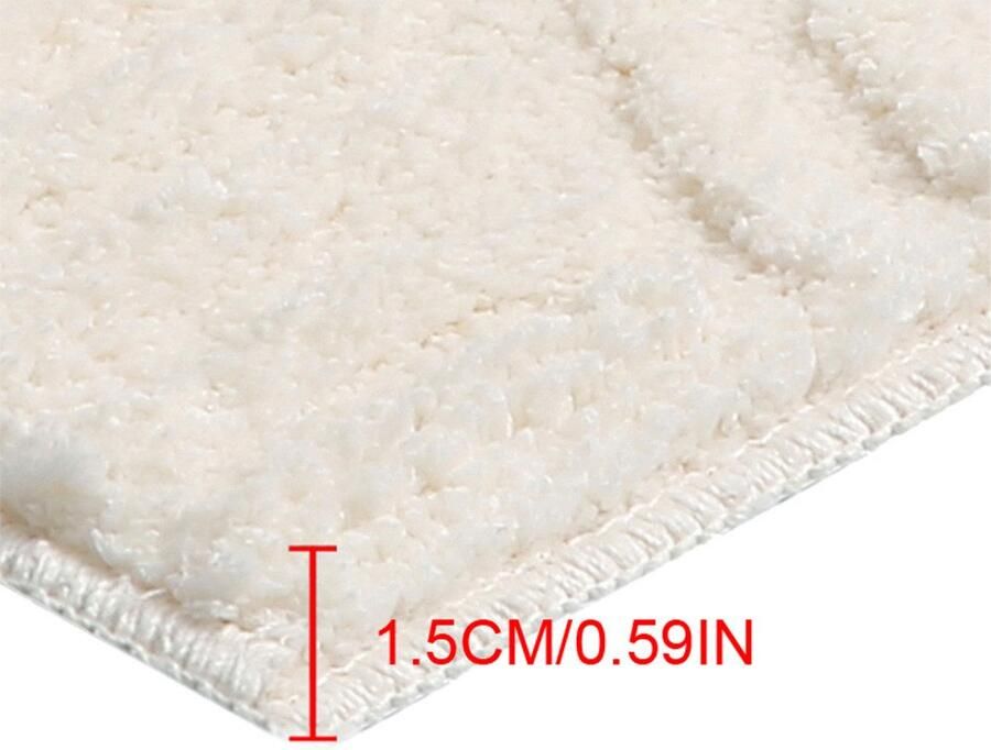 My home Badmat Ognon Scandi Boho modern patroon Badkleed uni-kleuren hoog-laag effect (1 stuk) - Foto 8