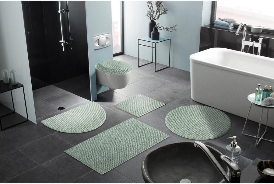 My home Badmat Renat Badmat Badkamer Tapijt Scandi Badmat badkamerset chenille-look ook als 3-delige set - Foto 4