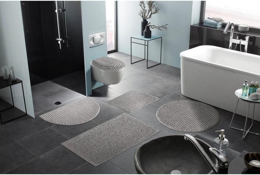 My home Badmat Renat Badmat Badkamer Tapijt Scandi Badmat badkamerset chenille-look ook als 3-delige set - Foto 4