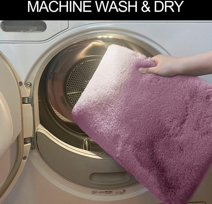 My home Badmat Valeria konijnenbont-haptiek (1 stuk) - Foto 3