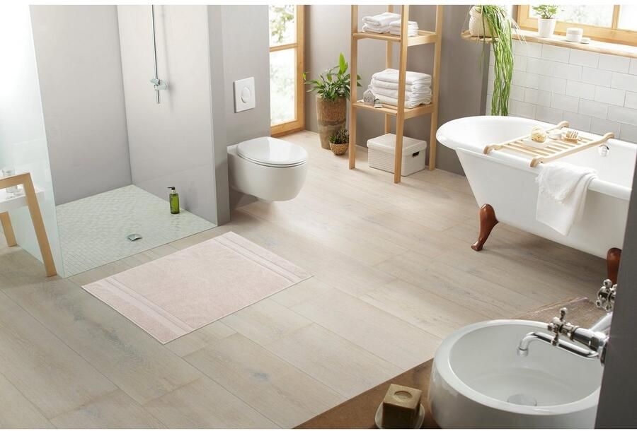 My home Badmat Vanessa 2-delig Hotelmatten-Set 2-delige set uni badmatten set randdessin 100% katoen (2 stuks) - Foto 3