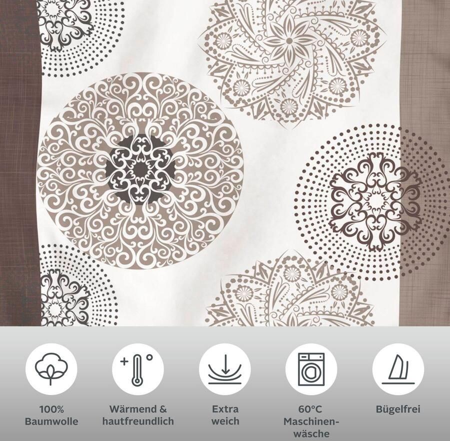 My home Beddengoed Cison in mt. 135x200 of 155x220 cm gebloemde dekbedovertrek van katoen - Foto 2