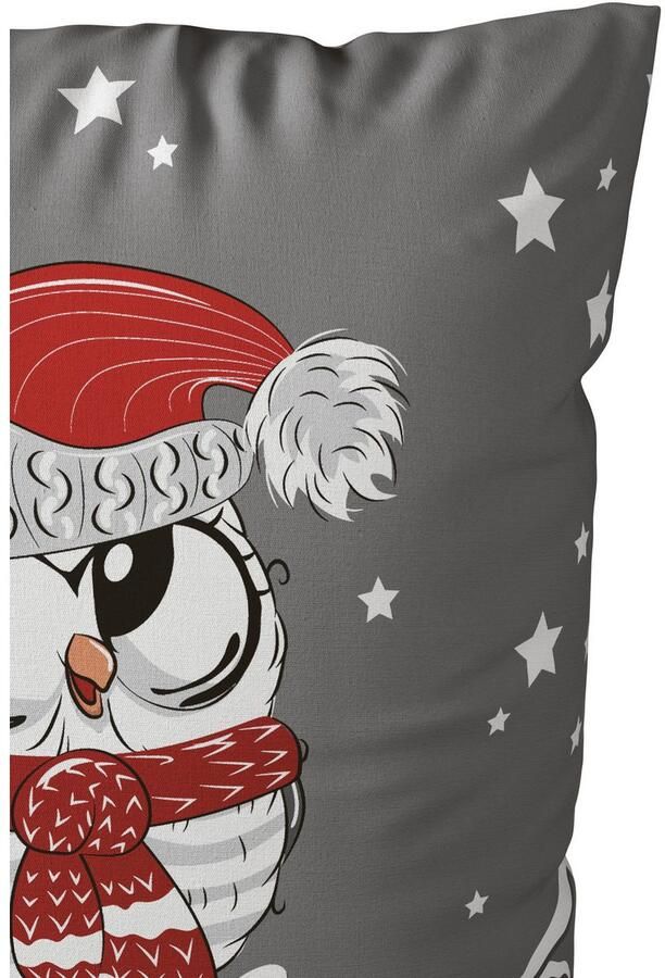 My home Beddengoed Janina in mt. 135x200 of 155x220 cm 100% katoen veel winterdesigns: patchwork sneeuwpop uil beer - Foto 4