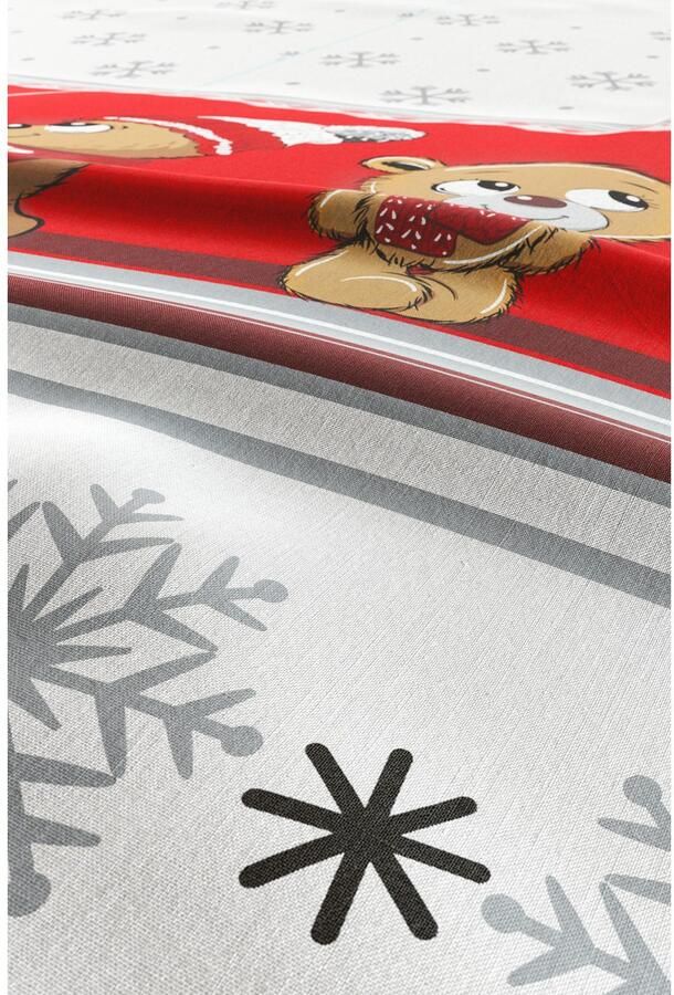 My home Beddengoed Janina in mt. 135x200 of 155x220 cm 100% katoen veel winterdesigns: patchwork sneeuwpop uil beer - Foto 5