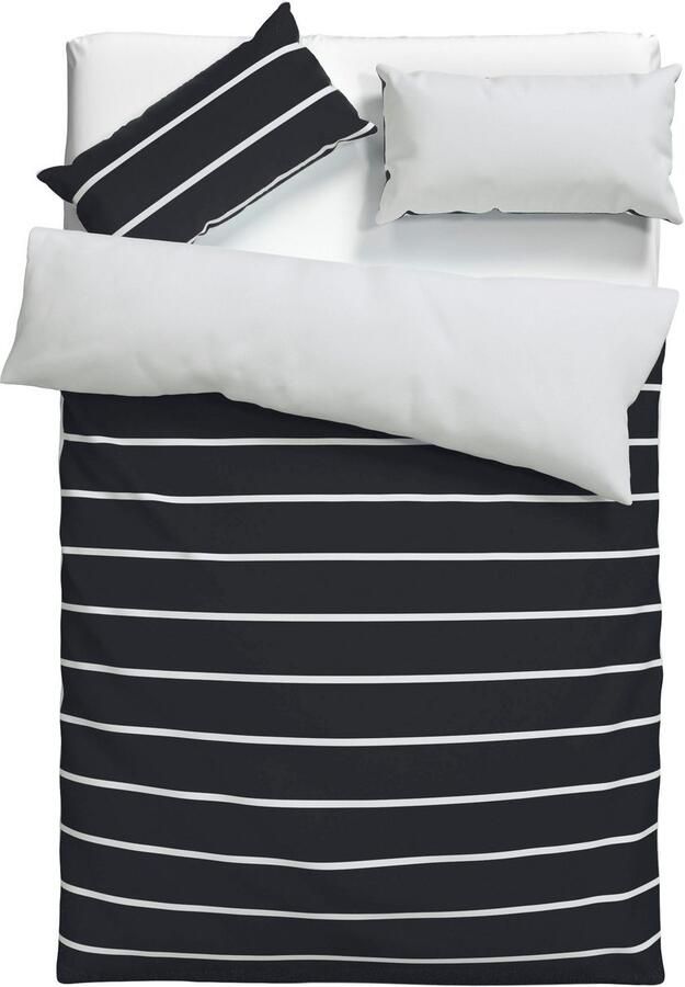My home Beddengoed Katja Dekbedovertrek van katoen dekbedovertrek met streepdesign reversible-look (2-delig) - Foto 5