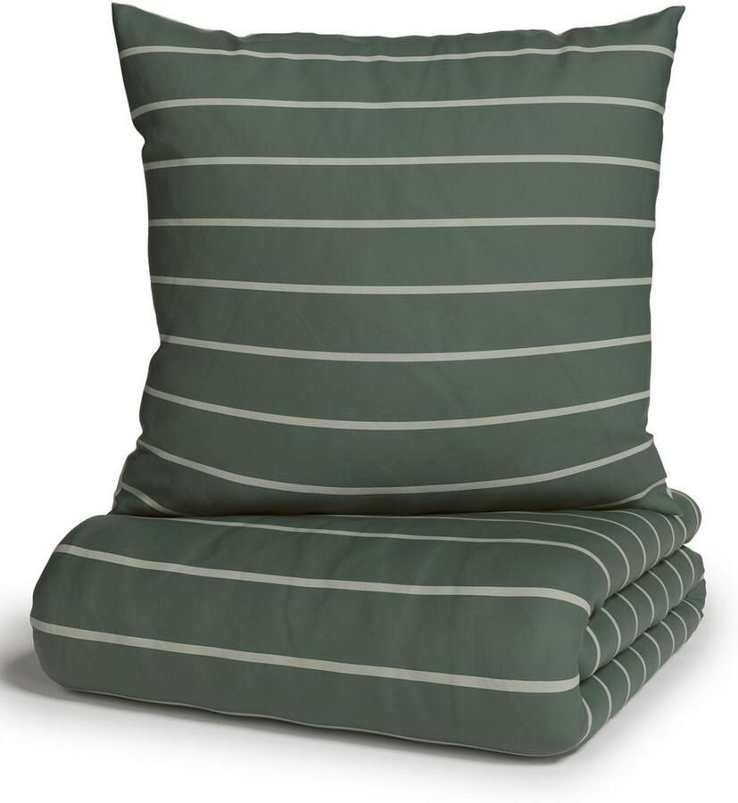 My home Beddengoed Katja Dekbedovertrek van katoen dekbedovertrek met streepdesign reversible-look (2-delig) - Foto 3