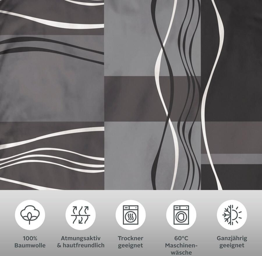 My home Beddengoed Kelian in verschillende kwaliteiten gedessineerde dekbedovertrek - Foto 2